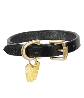 Digby & Fox Flat Leather Dog Collar - Black