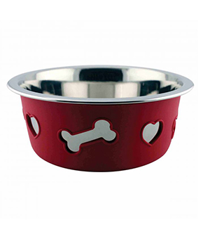 Weatherbeeta Stainless Steel Silcone Bowl - Raspberry