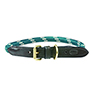 Weatherbeeta Rope Leather Dog Collar HUnter Green/Brown