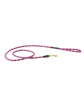 Weatherbeeta Rope Leather Dog Lead - Burgundy/Brown