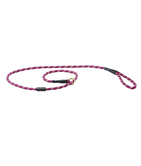 Weatherbeeta Rope Leather Slip Dog Lead - Burgundy/Brown