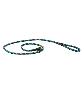 Weatherbeeta Rope Leather Slip Dog Lead - Hunter Green/Brown