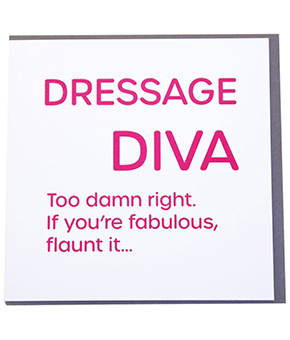 Gubblecote Cards Dressage Diva Card