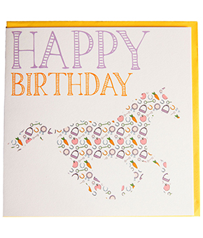 Gubblecote Thoroughbred Happy Birthday Card