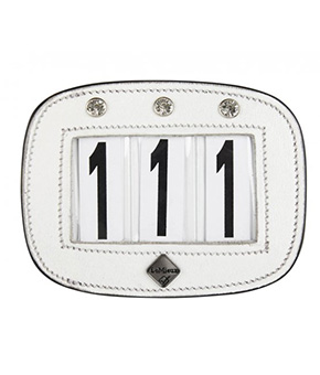 LeMieux Saddle Pad Number Holder White Diamante