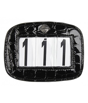 LeMieux Saddle Pad Number Holder Black Croc Print