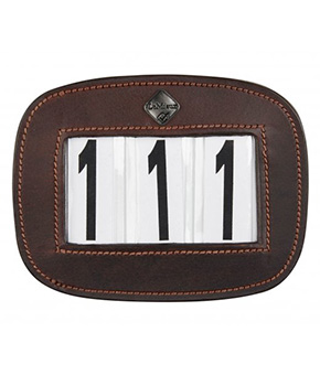 LeMieux Saddle Pad Number Holder Brown