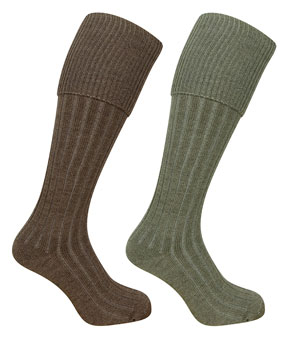 Hoggs Of Fife Plain Turnover Top Stockings (Twin Pack)