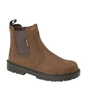 Grafters Twin Gusset Safety Dealer Boot Brown