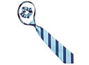 Equetech Junior Lurex Stripe Zipper Tie - Navy/Light Blue/Silver