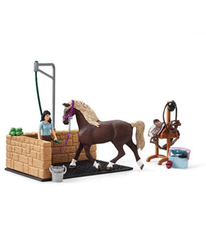 Schleich Washing Area & Horse Club Emily & Luna