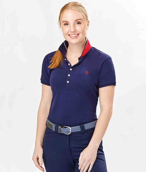 Dublin Lily Cap Sleeve Polo - Navy