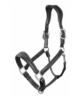 LeMieux Stitched Leather Headcollar in black