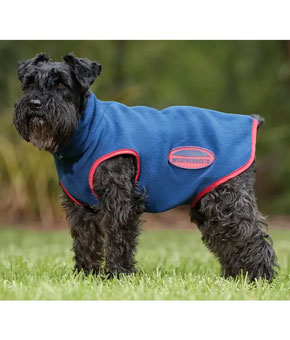 Weatherbeeta ComFiTec Fleece Zip Dog Coat - Navy/Red