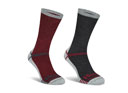 Hoggs Of Fife Field & Outdoor Coolmax Sock (Twin Pack) - Burgundy/Grey