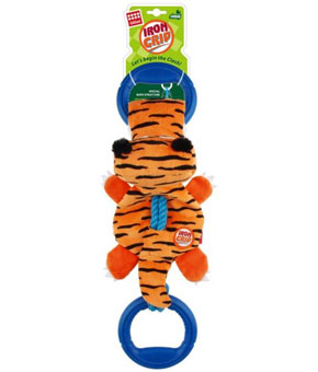 GiGwi Iron Grip Tiger Plush Tug Toy