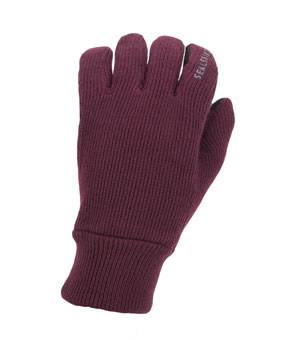 Sealskinz Windproof All Weather Knitted Glove - Red