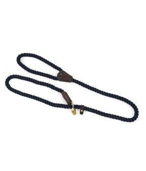 Digby & Fox Rope Slip Dog Lead - Navy