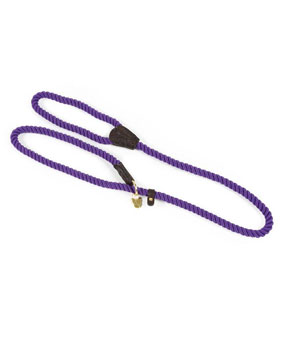 Digby & Fox Rope Slip Dog Lead - Purple