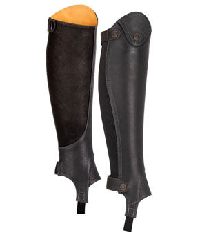 Moretta Lucetta Leather Gaiters Black