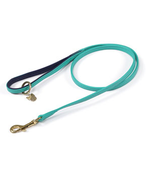 Digby & Fox Padded Leather Dog Lead Teal