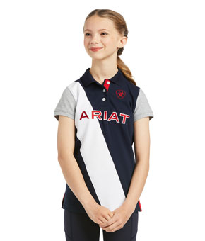 Ariat Kids Taryn Button Polo Shirt - Team