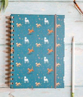 Emily Cole Hardback Notebook - Muddy Paws