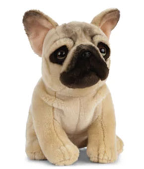 Living Nature Sitting French Bulldog 20cm Plush Toy