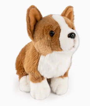 Living Nature Sitting Corgi Plush Toy