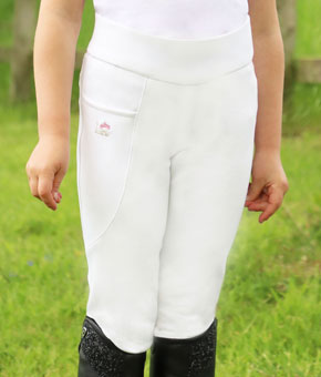 Little Riding Sara Riding Tights - White