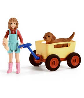 Schleich Puppy Wagon Ride