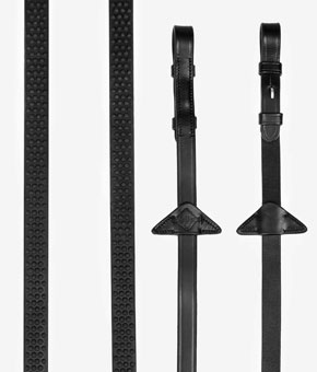 LeMieux Soft Rubber Reins Black