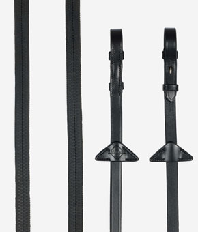 LeMieux Rubber Reins Black