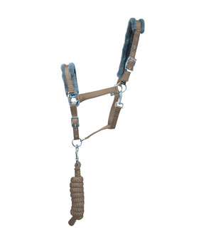 Hy Sport Active Head Collar & Lead Rope Set Desert Sand