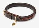 LeMieux Cambridge Dog Collar Mahogany/Tan