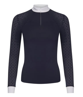 LeMieux Olivia Long Sleeve Show Shirt - Navy