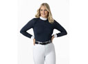 LeMieux Olivia Long Sleeve Show Shirt - Navy