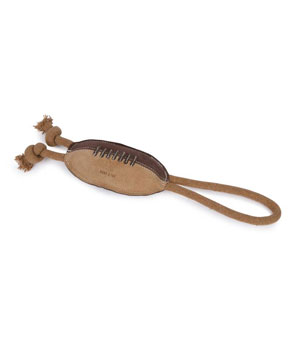 Digby & Fox Leather Rugby Ball Dog Toy