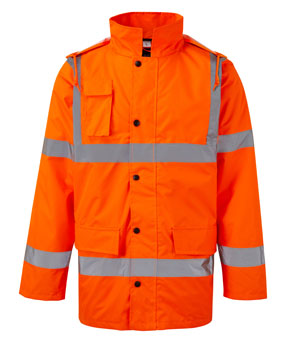 Castle Clothing Hi Vis Motorway Jacket - Orange