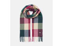 Joules Bracken Check Warm Handle Scarf - Tan Purple Check