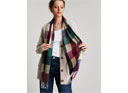 Joules Bracken Check Warm Handle Scarf - Tan Purple Check