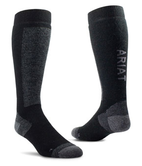 Ariat Tek Merino Socks - Black/Grey