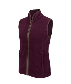 Hoggs Of Fife Stenton Ladies Fleece Gilet - Merlot