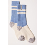 Sealskinz Womens Cawston Bamboo Mid Sock Blue/Cream/Grey