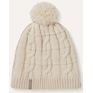 Sealskinz Hemsby Waterproof Cable Knit Bobble Hat Cream