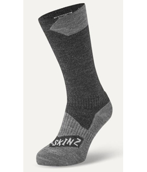 Sealskinz Raynham Waterproof Mid Sock Black/Grey Marl