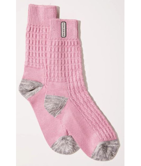 Sealskinz Womens Wroxham Bamboo Mid Sock Pink/Grey/Cream