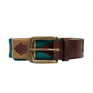 Hy Equestrian Polo Belt Teal/Mocha/Beige