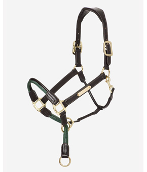 LeMieux Rope Control Headcollar Brown & Green