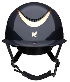 Shires Karben Alina Ellipse Riding Hat - Navy/Rose Gold